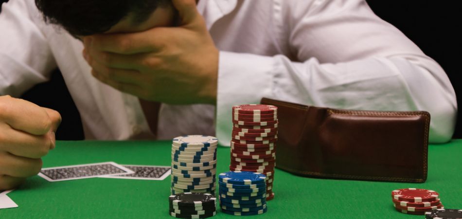 Man suffring from gambling addiction