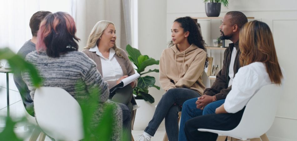 Group therapy in monkey dust rehab