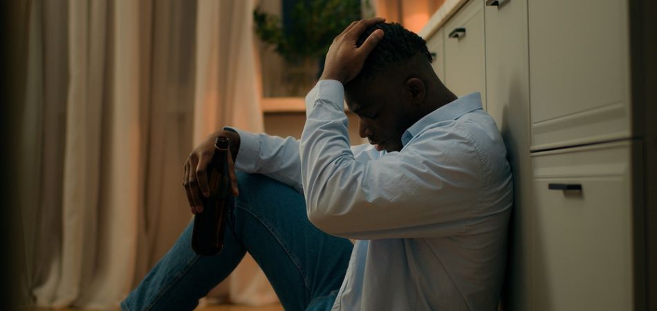 man in depression from Stimulant addiction