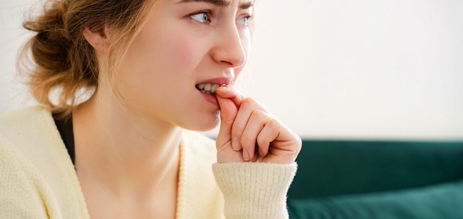 Woman with a behavioural addiction