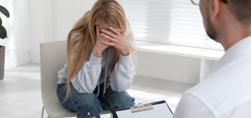 depressed woman on councelling